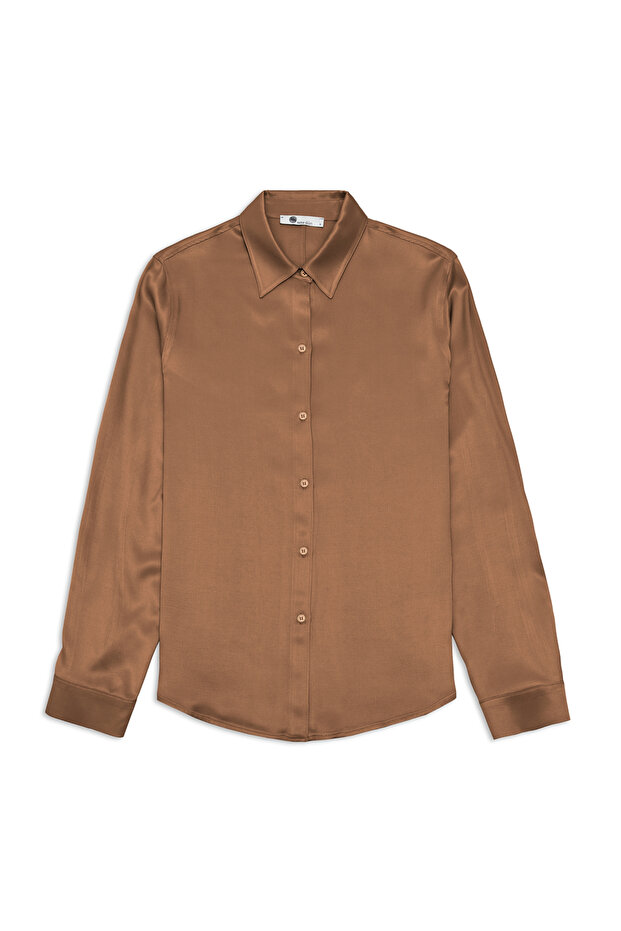 - Saten Krep Basic Gömlek - 4