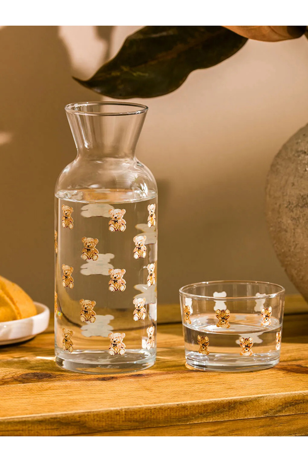 LCW HOME Bej Ayı Teddy Baskılı Cam Su Şişesi 700 Ml T T - 1