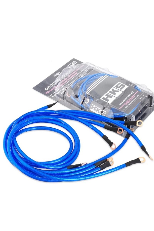 blue 5 Point 0.6/0.8/1m Universal Car Ground Cables Auto Booster Jumper Grounding Wire System Kit to