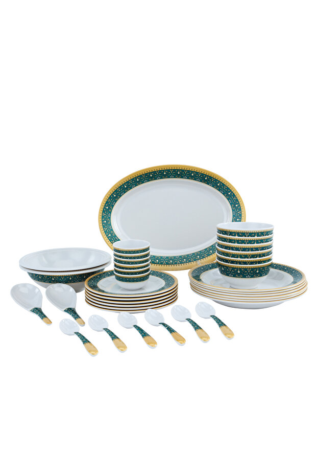 35 Piece Floral Beast Melamineware Dinner Set- DC2461