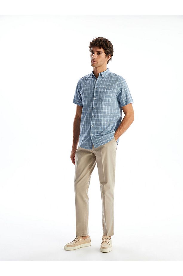 LCWAIKIKI Classic Regular Fit Kısa Kollu Ekose Poplin Erkek Gömlek - 2