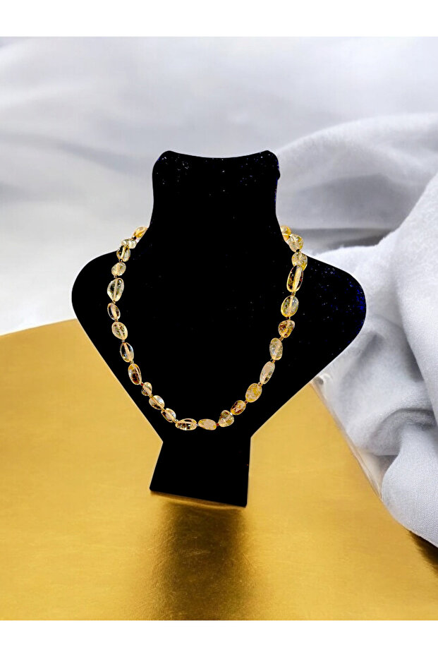 Sitrin Doğal Taş Kolye - 2