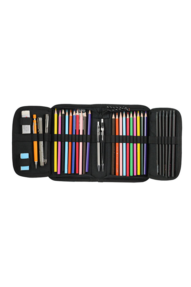 cover Soft-Sert Kapaklı Ayraçlı kapitone Kalem Kutusu - 3