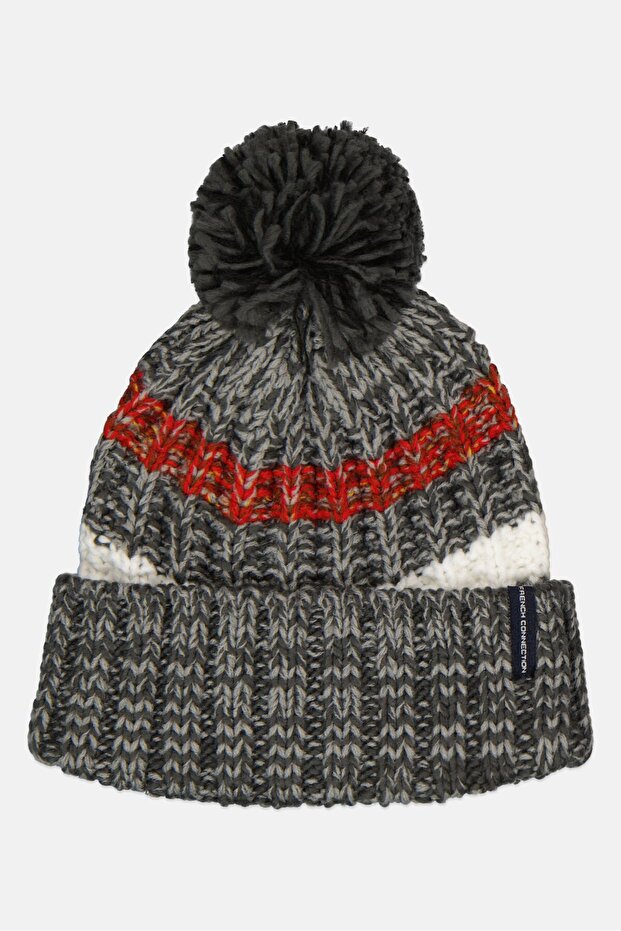 Men Textured Beanie, Grey