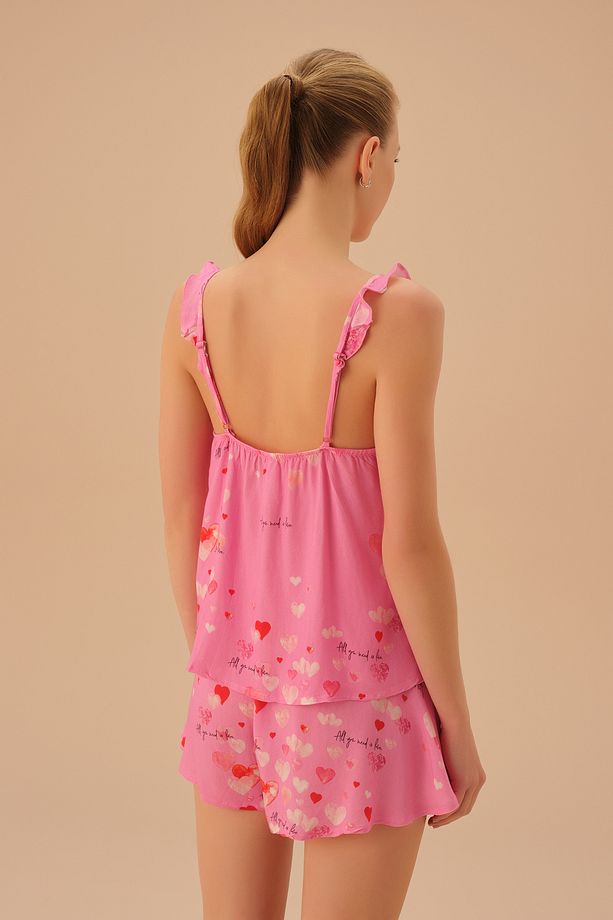 Valentine Şort Pijama Takımı - 4