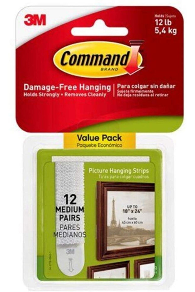 17204-12PK COMMAND(TM) PICTURE HANGING STRIPS VALUE PACK - 1