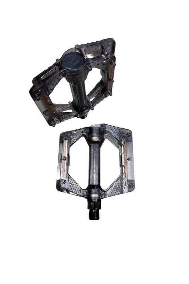 BİSİKLET PLATFORM PEDAL ÇİVİLİ TRANSPARAN SİYAH ŞEFFAF - 3