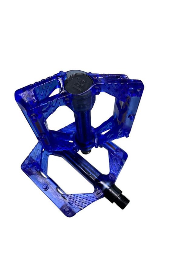 BİSİKLET PLATFORM PEDAL ÇİVİLİ TRANSPARAN MAVİ ŞEFFAF - 2
