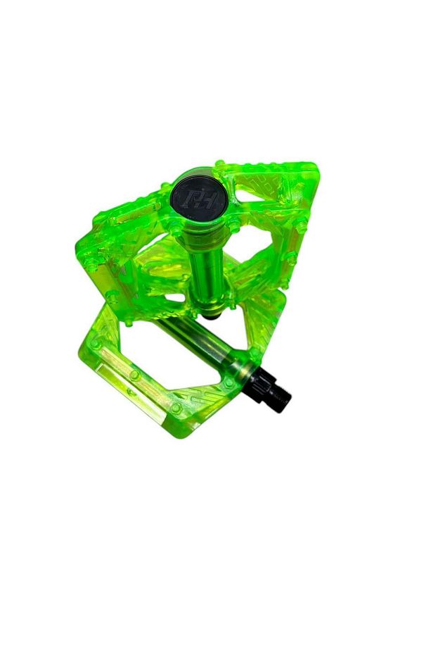 BİSİKLET PLATFORM PEDAL ÇİVİLİ TRANSPARAN YEŞİL ŞEFFAF - 2