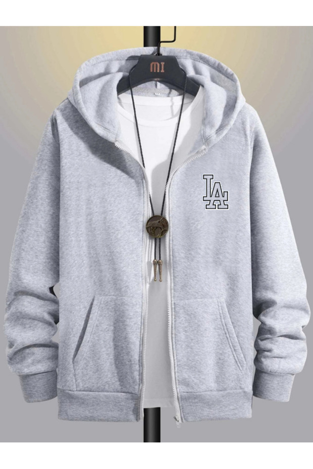 Men's Winter Hooded Zipper Sweatshirt Jacket
