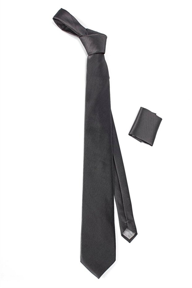 ربطة عنق دوبي رمادية كلاسيكية - 3