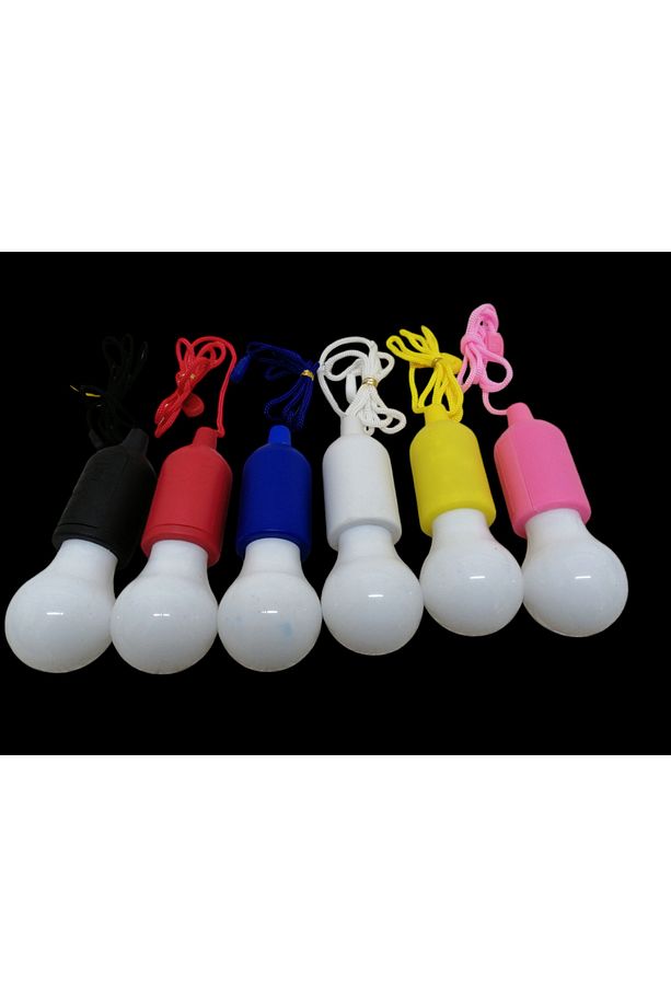 6 lı Pilli Çek Bırak yak ipli Asmalı Taşınabilir Ampül Kamp Lambası Çadır kiler bahçe Led Işıldak - 4