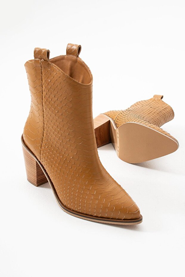 Kadın Hakiki Deri Bot Hardal - 4