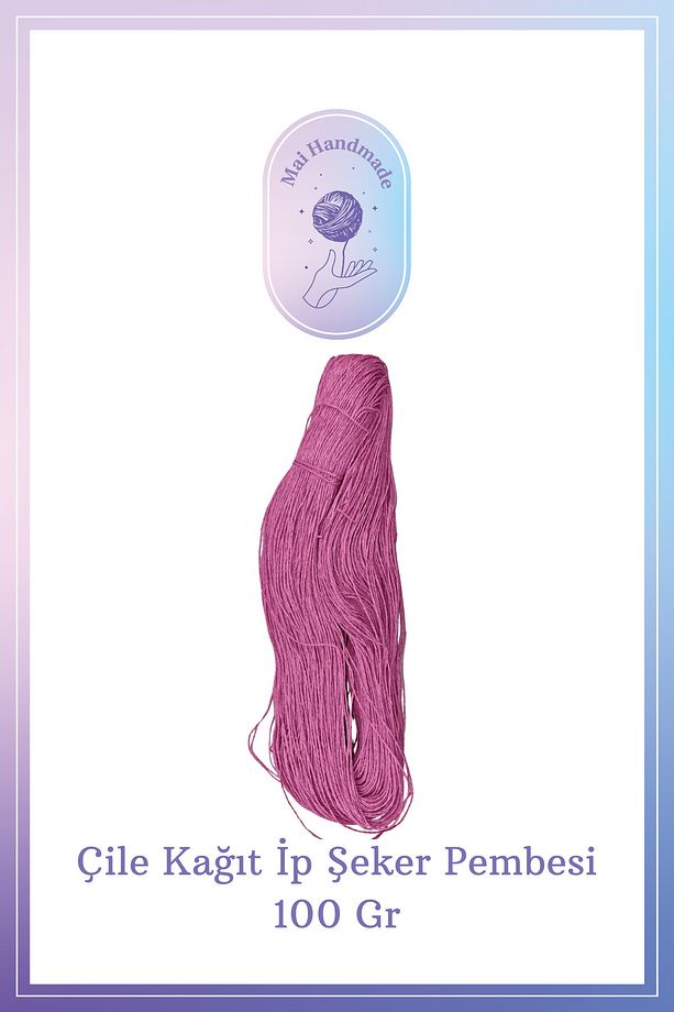 Kağıt Ip Örgü Ip 100 gram Şeker Pembesi - 1