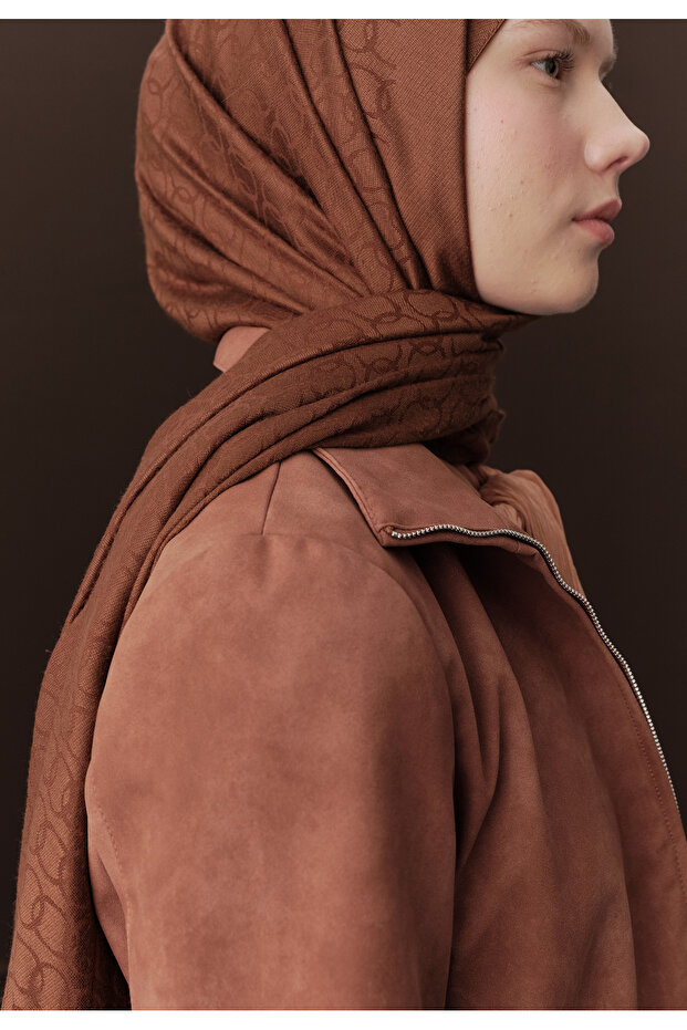 شال صوف مسطح فاخر - تصميم صدف - 4