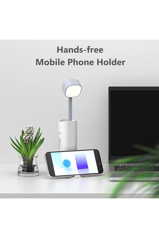Şarjlı Dokunmatik LED  Çalışma Okuma Işığı Masa Lambası Kademeli Parlaklık Powerbank Başucu Lambası - 3