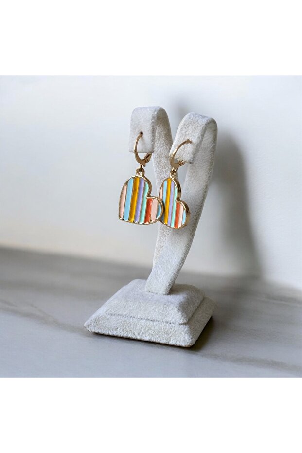 Elite Heart Talisman Colorful Dangle Bijouterie Earrings (3)