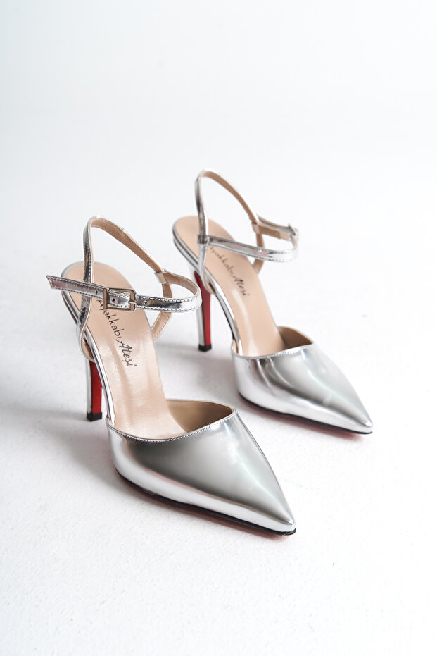 Kadın Tek Baret İnde Topuklu Ayakkabı Sammie Gümüş - 2