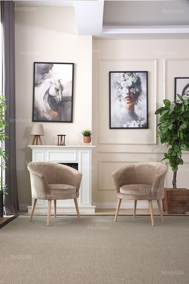 Milano Berjer Set - 2 Adet, Tekli Koltuk, Ofis, Balkon, Bekleme, Çay Seti, Lobi - 2