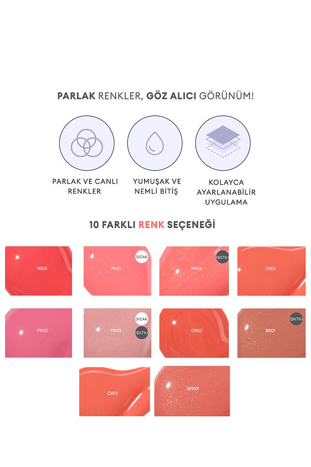 Meyve Kokulu, Nemlendirici, Doğal Görünümlü Sıvı Allık A'pıeu Juicy-pang Water Blusher (PK03) - 3