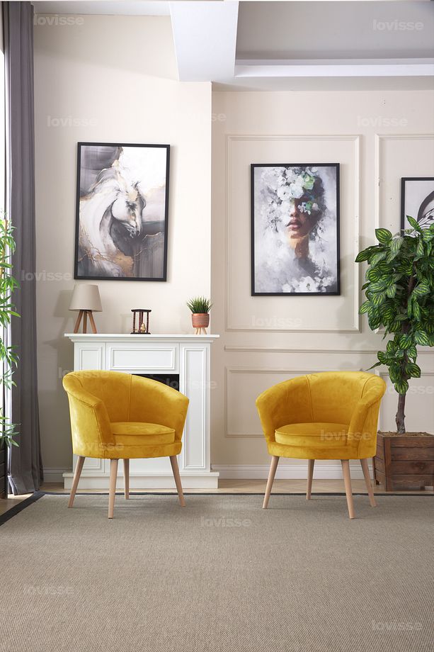 Milano Berjer Set - 2 Adet, Tekli Koltuk, Ofis, Balkon, Bekleme, Çay Seti, Lobi - 2