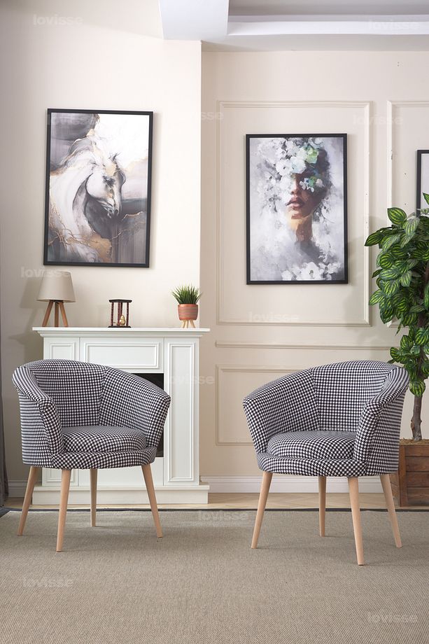 Milano Berjer Set - 2 Adet, Tekli Koltuk, Ofis, Balkon, Bekleme, Çay Seti, Lobi - 3