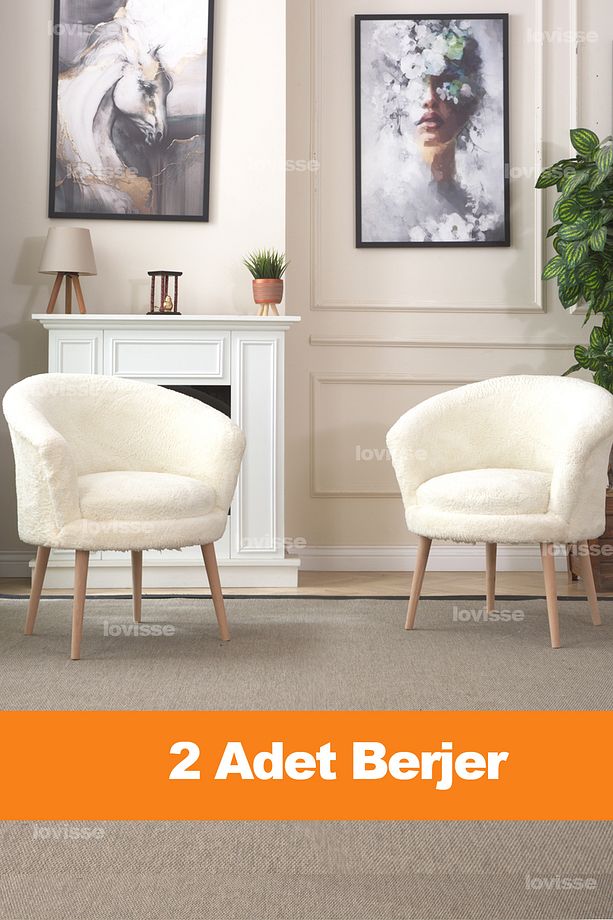 Milano Berjer Set - 2 Adet, Tekli Koltuk, Ofis, Balkon, Bekleme, Çay Seti, Lobi - 1