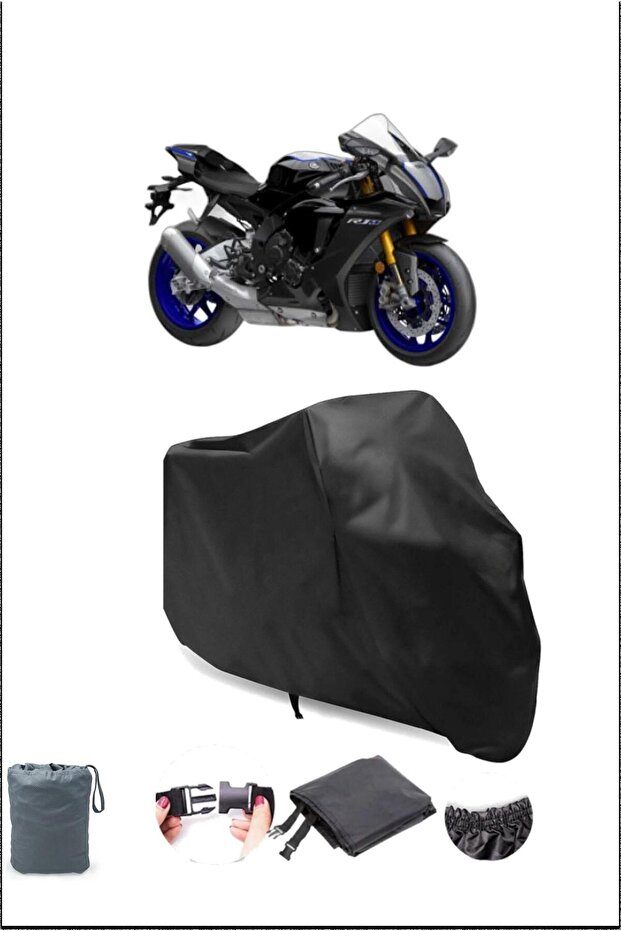 غطاء محرك YAMAHA Yzf R1M أسود متين مقاوم للماء YAMAHA Yzf R1M