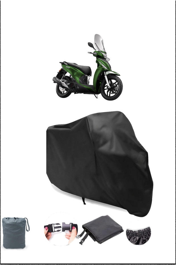 Black Kymco People S 150I Waterproof Durable Motorcycle Cover