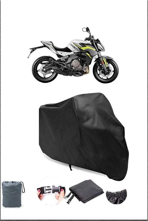 غطاء دراجة نارية أسود CFMOTO 650Nk مقاوم للماء