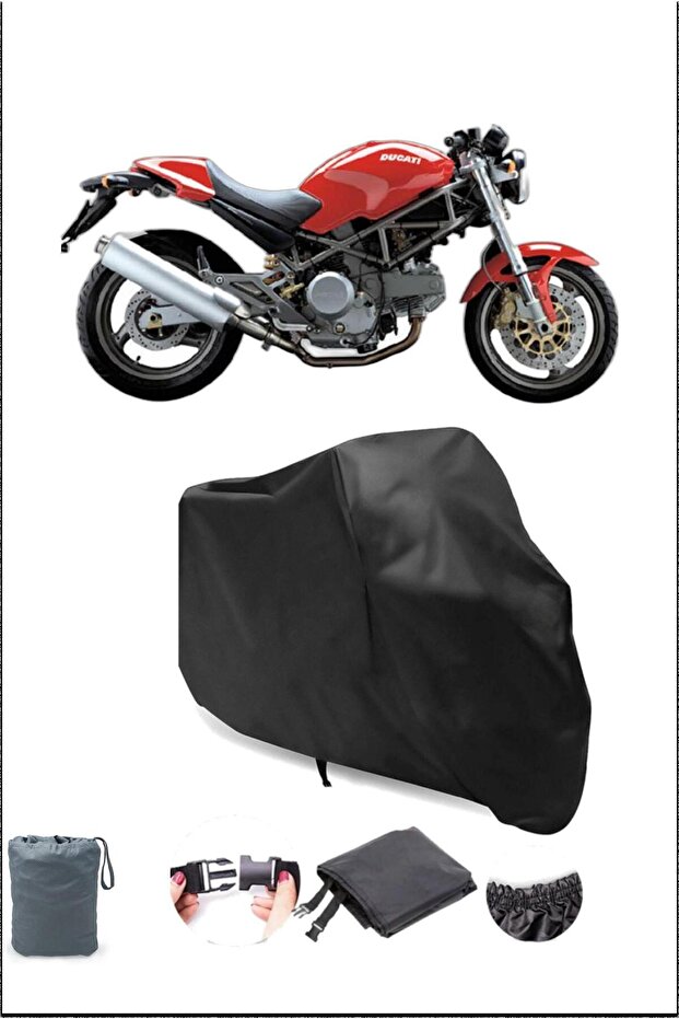Black Ducati Monster 620Ie Waterproof Durable Motorcycle Cover