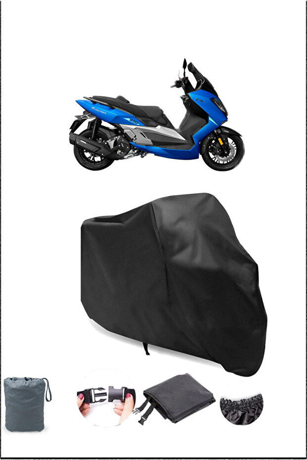 BLACK YUKI T11 Explorer WATERPROOF DURABLE MOTORCYCLE COVER