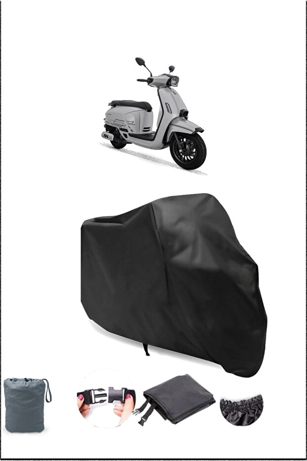 Black Rks Sc 150Re Waterproof Durable Motorcycle Cover