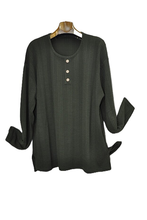 Super Battal Bamboo Twist Winter Mother Combed Cotton Blouse