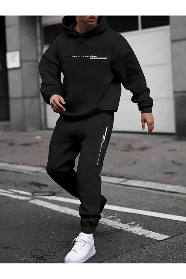 Unisex Tracksuit Set Printed Hoodie