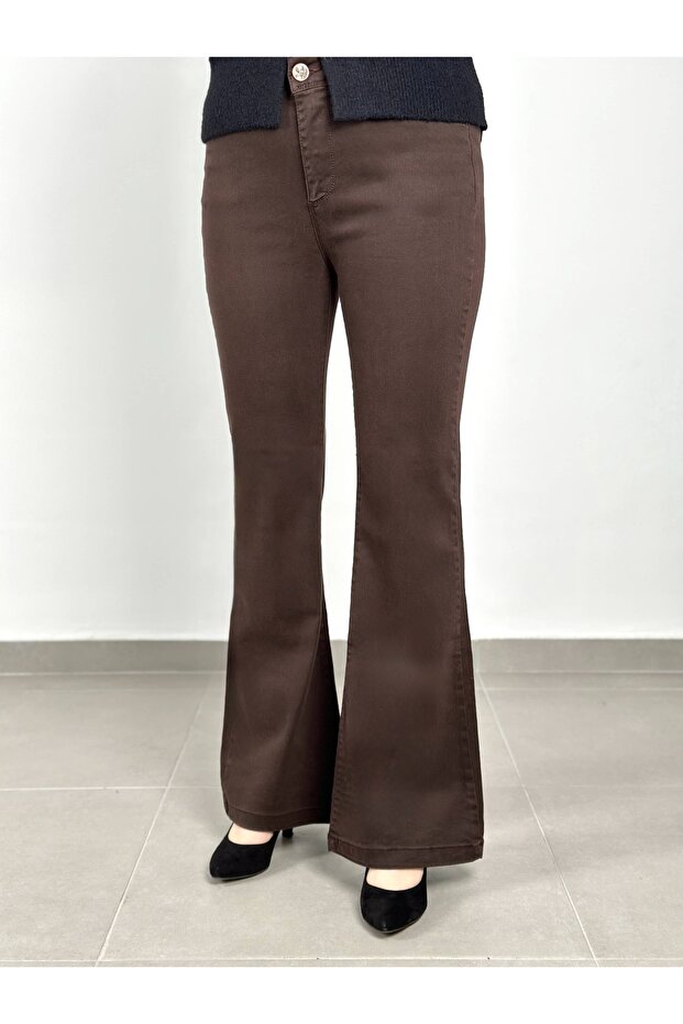 İspanyol Paça Kot Pantolon - 1