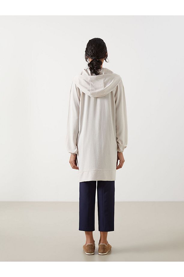 LCW Modest Kapüşonlu Oversize Kadın Tunik - 4