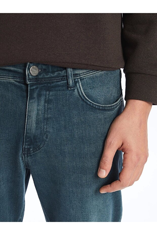 LCW Jeans Yeşil 779 Regular Fit Erkek Jean Pantolon - 4