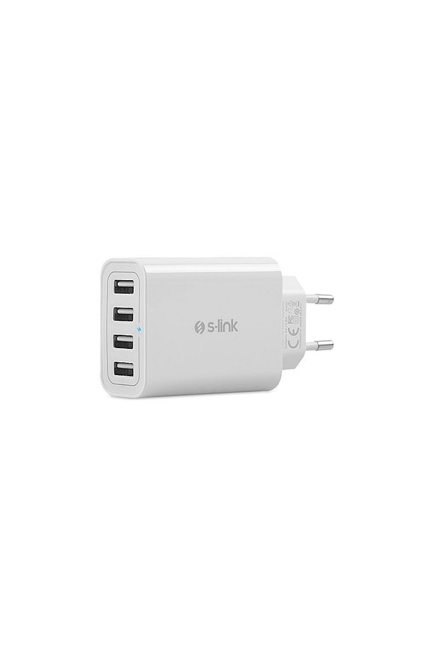 Swapp Sw-c8 Beyaz 5 Volt - 5.6 Amper 4*usb Smart Port 2.4a Ev Şarj Adaptör - 1