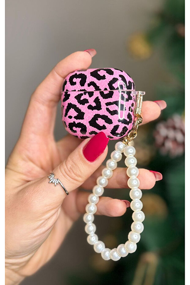 4. حافظة Airpods من الجيل، حافظة سماعة رأس بنمط الفهد، حافظة سماعة رأس بخاصية البلوتوث - 5