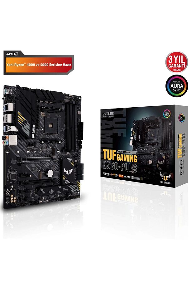 thestorex Tuf Gaming B550-Plus Wi-Fi II AMD B550 AM4 DDR4 4866 DP HDMI Çift M2 USB 3.2 AX Wi-Fi + B - 1