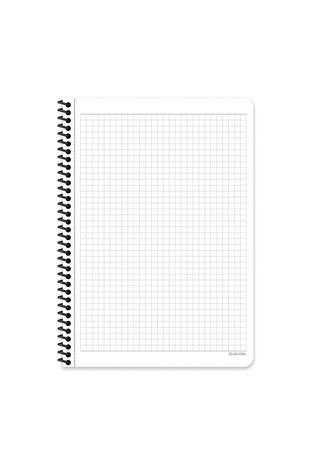 Kareli Defter, 80 Yaprak Defter, Spiralli Defter, Kareli Defter Flora, Çiçek Desenli Defter - 2