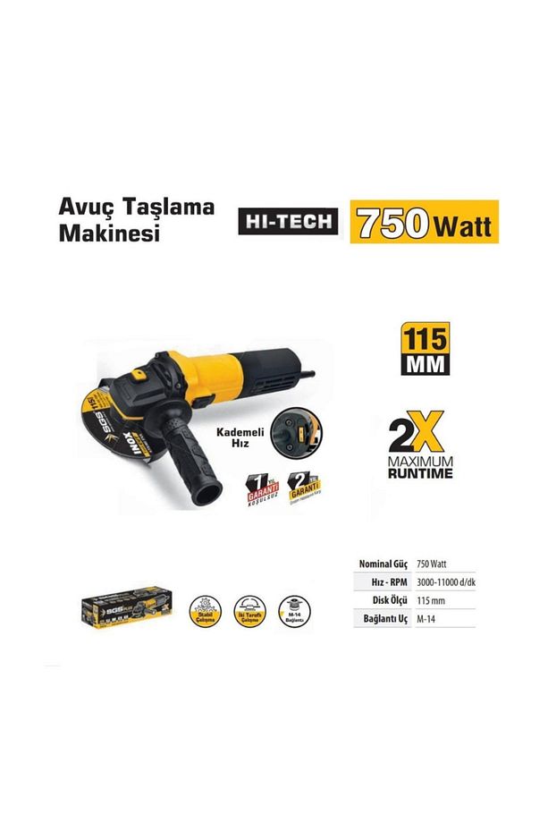 5111 750 W Devir Ayarlı Taşlama Makinesi - 2