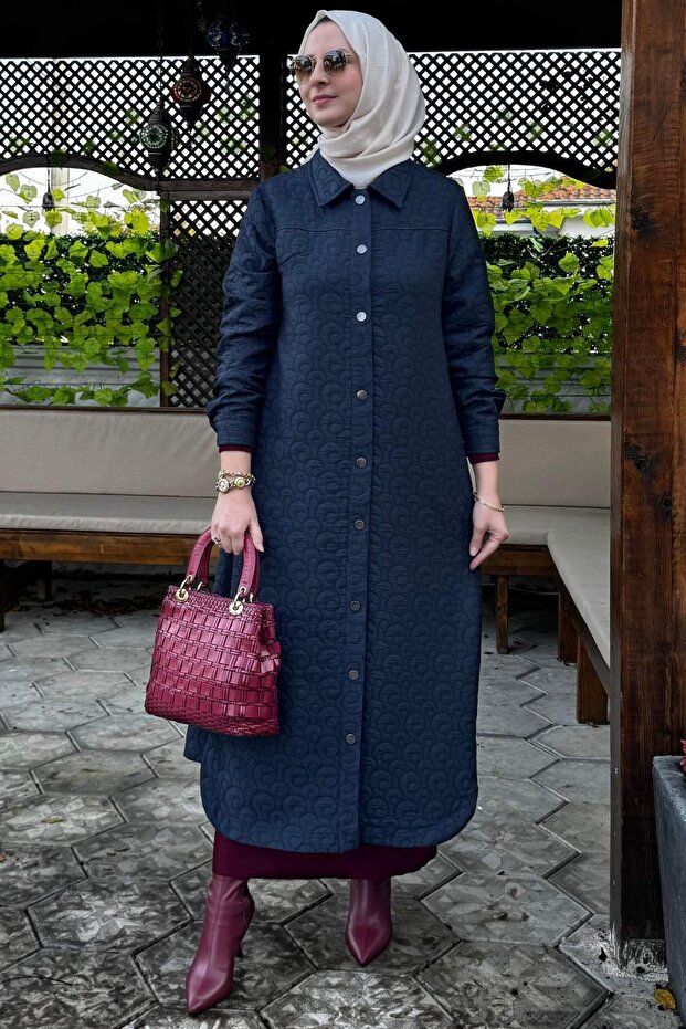 Kapitone Kap Lacivert - 4