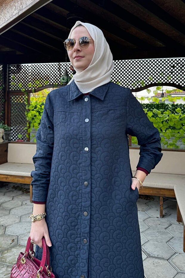 Kapitone Kap Lacivert - 8