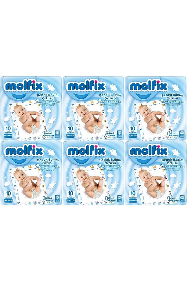 Bebek Bakım Alt Açma Örtüsü 6 Lı Set 60 Adet (6PK*10) - 1