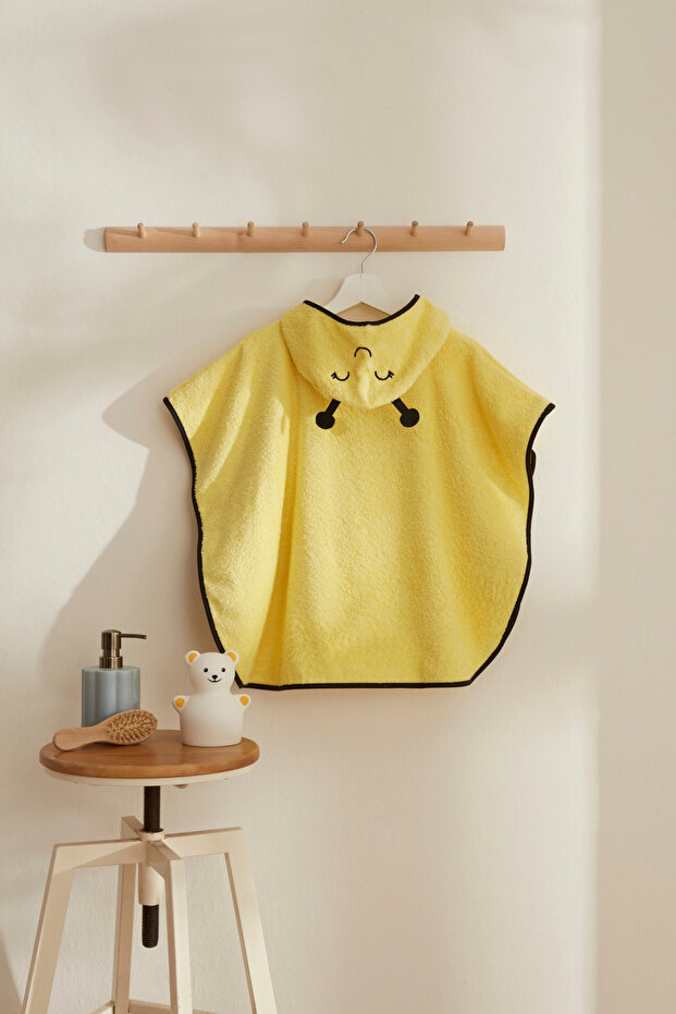 Little Bee 100% Cotton Baby Poncho Yellow