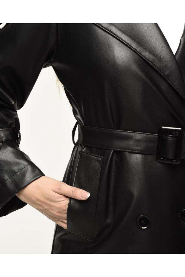 Deri Kadın Trençkot - 2