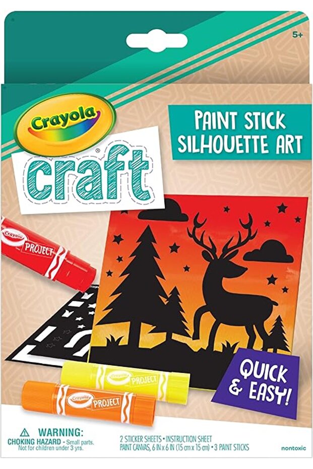 Craft Paint Stick Silhouette Art Forest