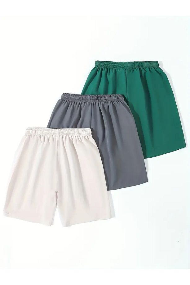 3'lü Unisex Yazlık Rahat  Basic Şort - 2